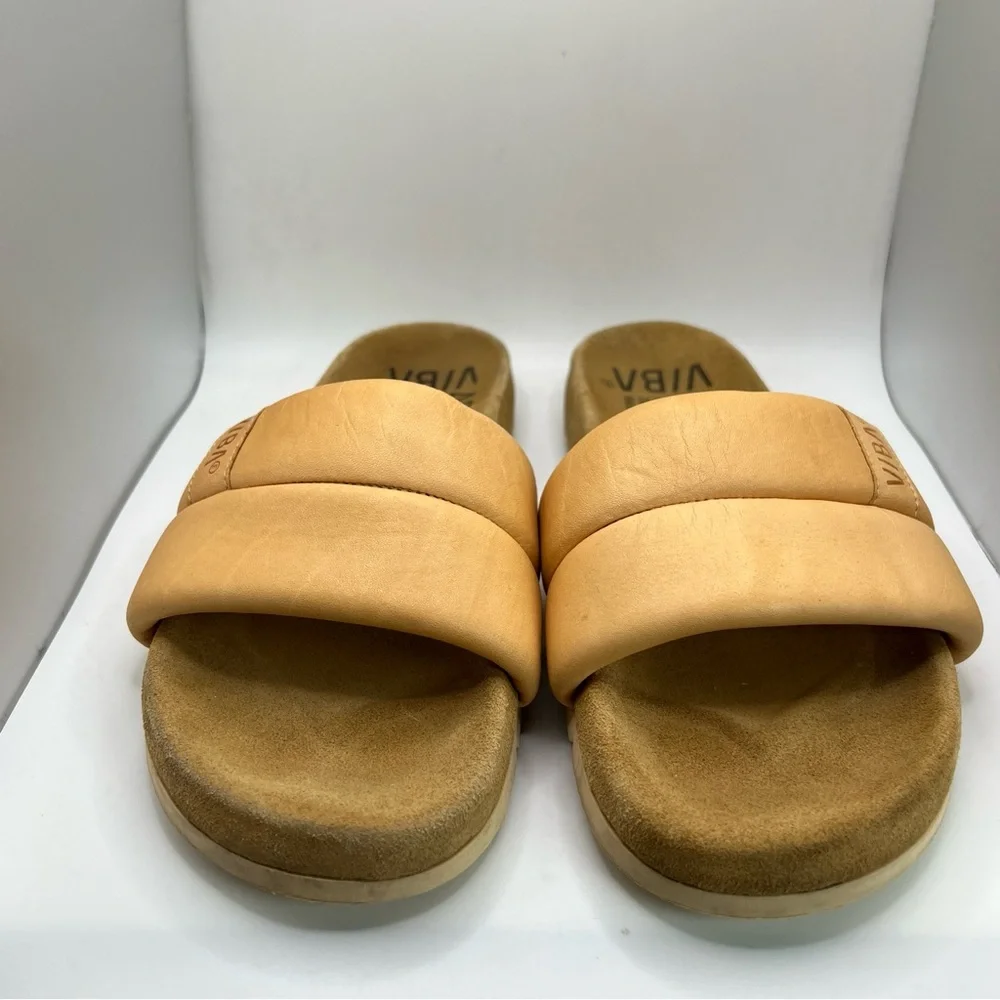 VIBA Padded Slide Sandals in Tan - Picture 3 of 10